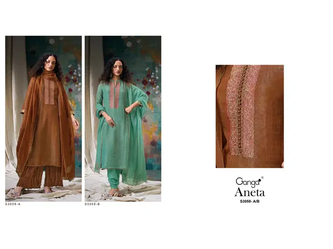 Aneta By Ganga Designer Dress Material Orders In India